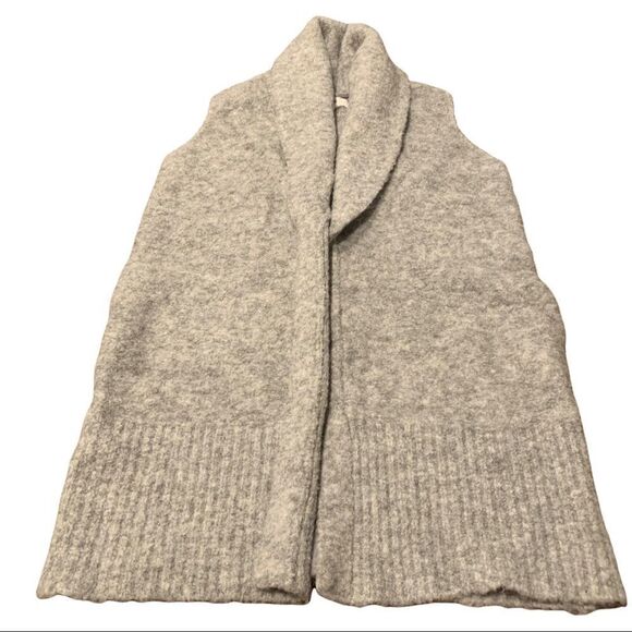 Lou & Grey Shawl Collar Cardigan Grey Small Wool - Picture 1 of 6